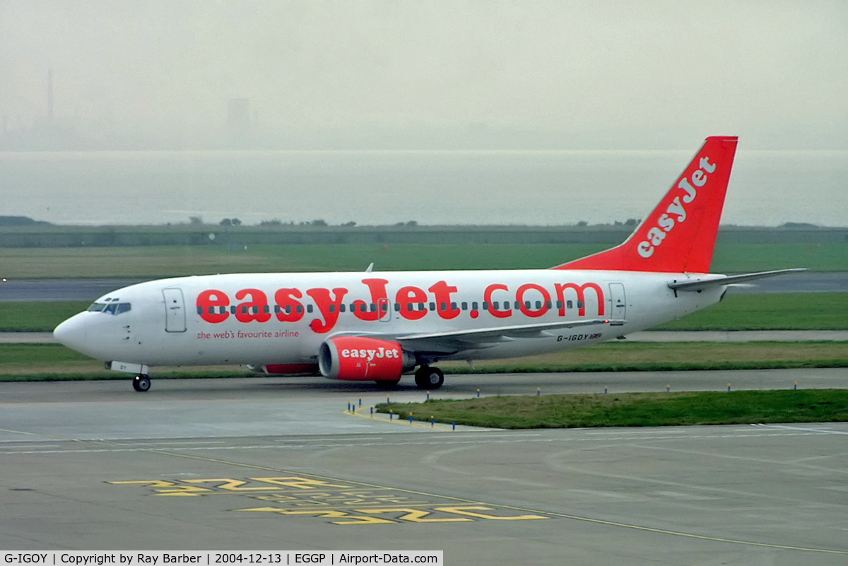 G-IGOY, 1998 Boeing 737-36N C/N 28570, Boeing 737-36N [28570] (EasyJet) Liverpool-Speke~G 13/12/2004