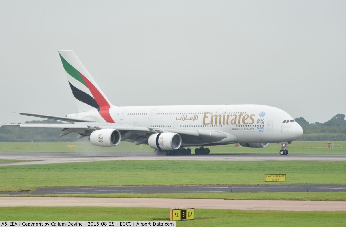 A6-EEA, 2012 Airbus A380-861 C/N 108, A6-EEA at MAN on August 25th
