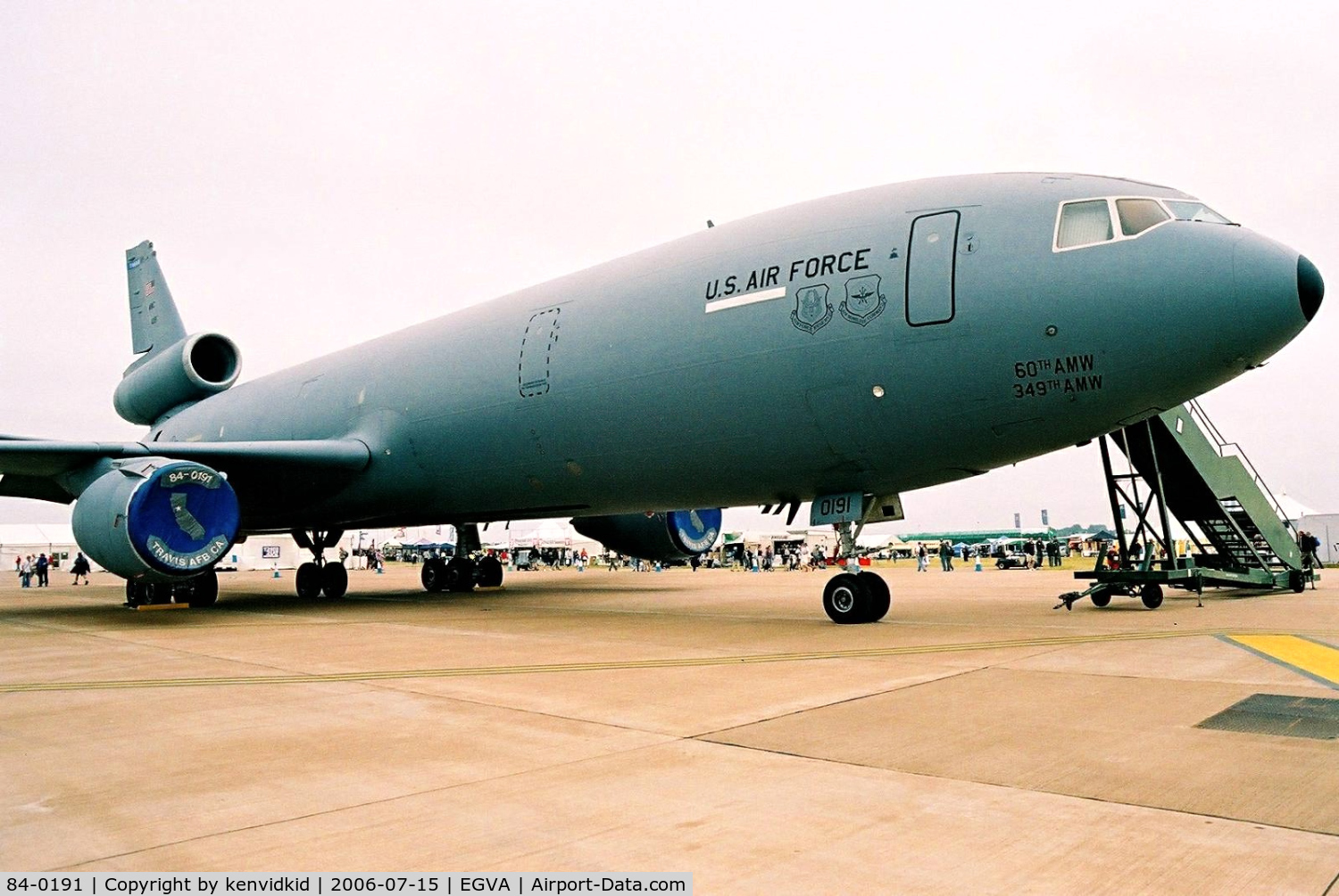 84-0191, 1984 McDonnell Douglas KC-10A Extender C/N 48230, US Air Force on static display at RIAT.