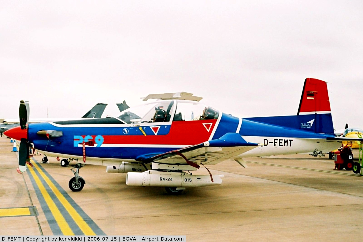 D-FEMT, Pilatus PC-9B C/N 168, EIS Aircraft on static display at RIAT.