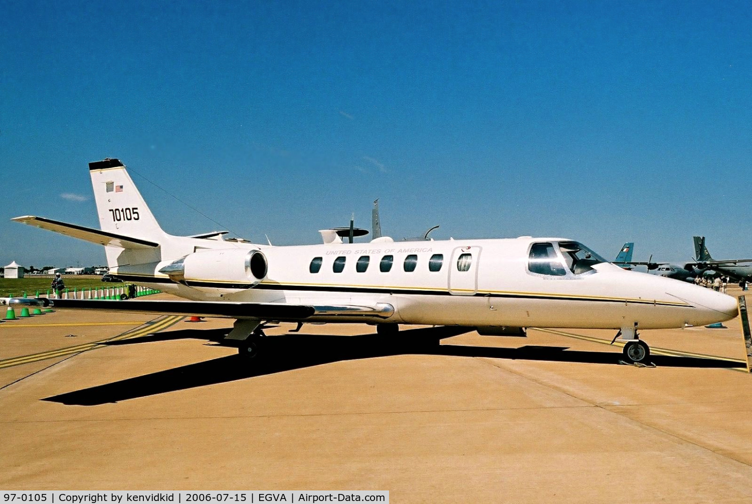 97-0105, 1997 Cessna UC-35A Citation Ultra C/N 560-0472, US Army on static display at RIAT.