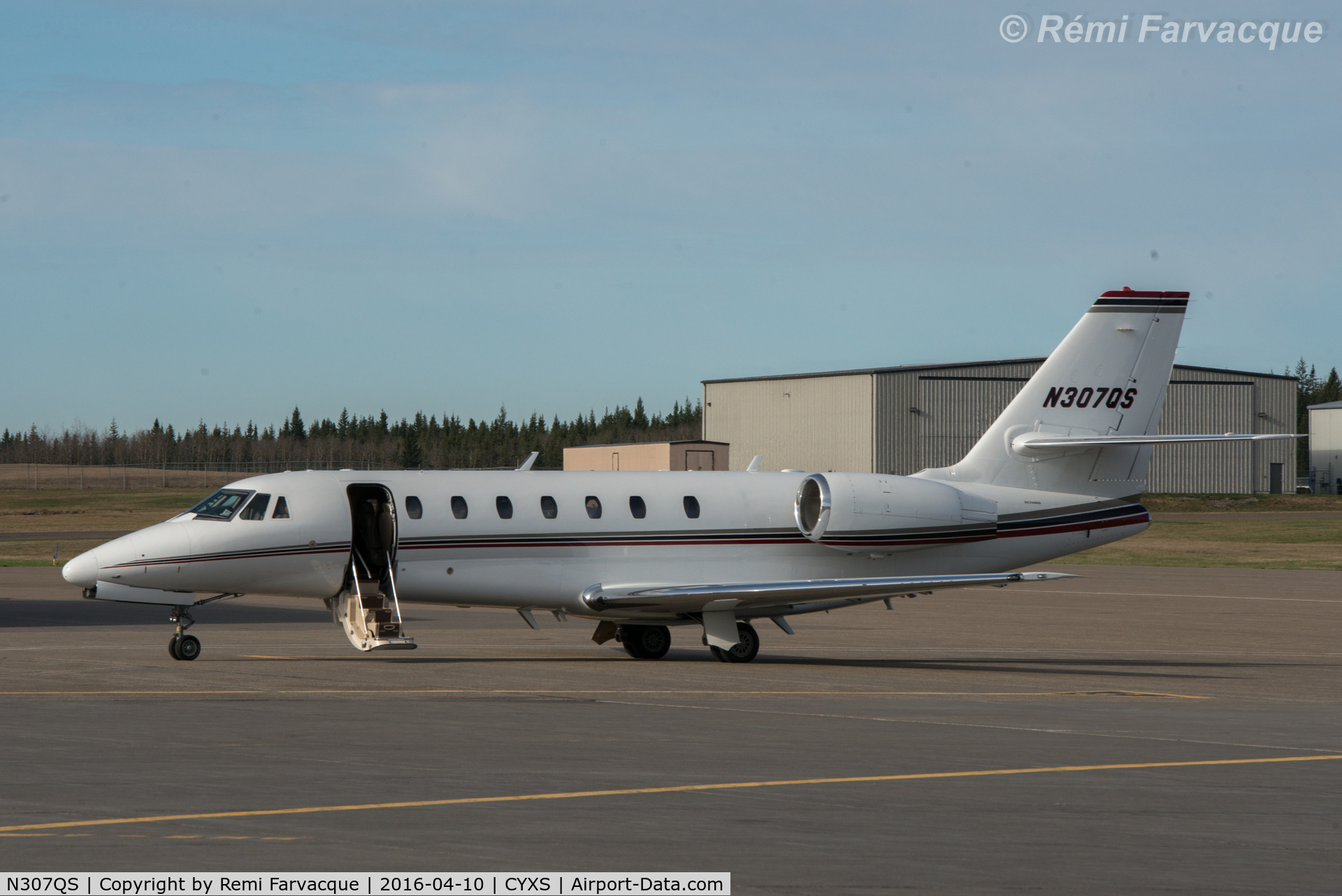 N307QS, 2007 Cessna 680 Citation Sovereign C/N 680-0130, Parked south of main terminal building
