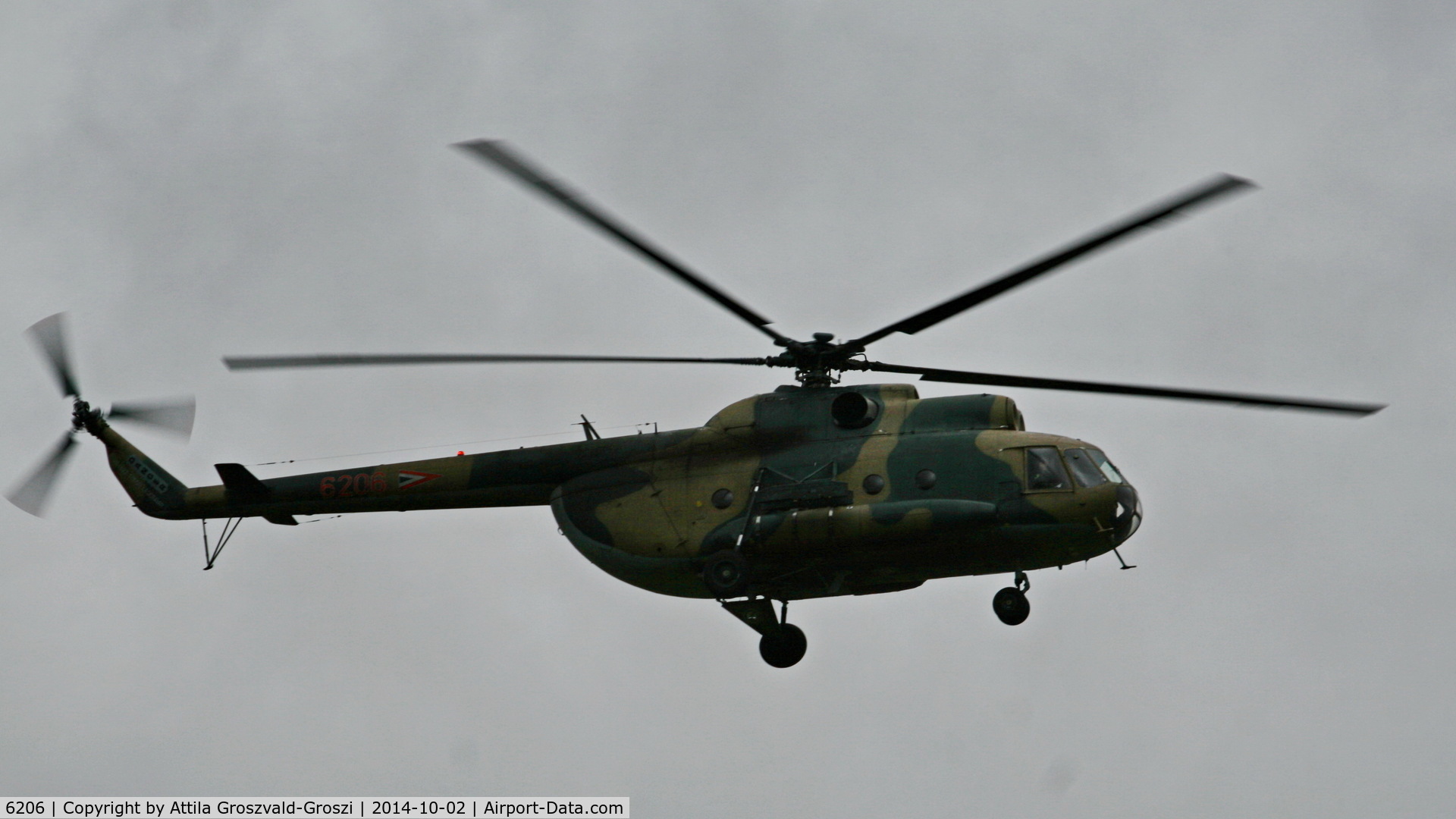 6206, 1979 Mil Mi-8T Hip C/N 226206, Veszprém-Jutas újmajor, Hungarian airforce training base
