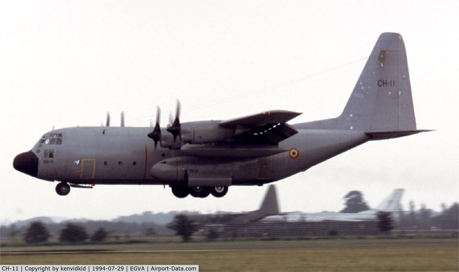 CH-11, Lockheed C-130H Hercules C/N 382-4482, Royal Belgian Air Force arriving for RIAT.