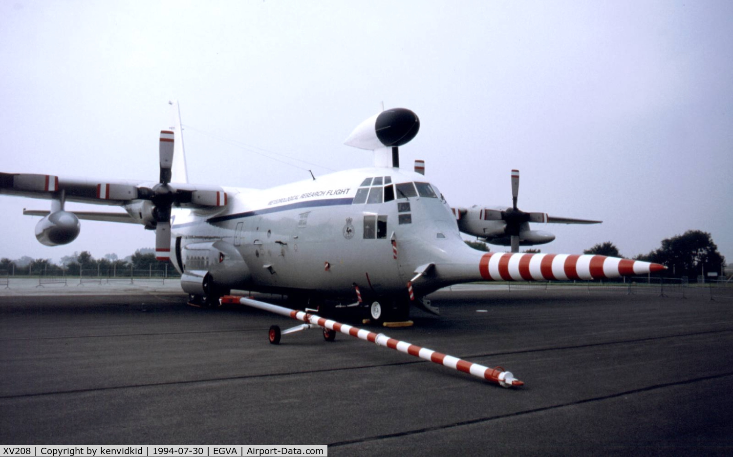 XV208, 1966 Lockheed C-130K Hercules W.2 C/N 382-4233, Metrological Research Flight on static display at RIAT.