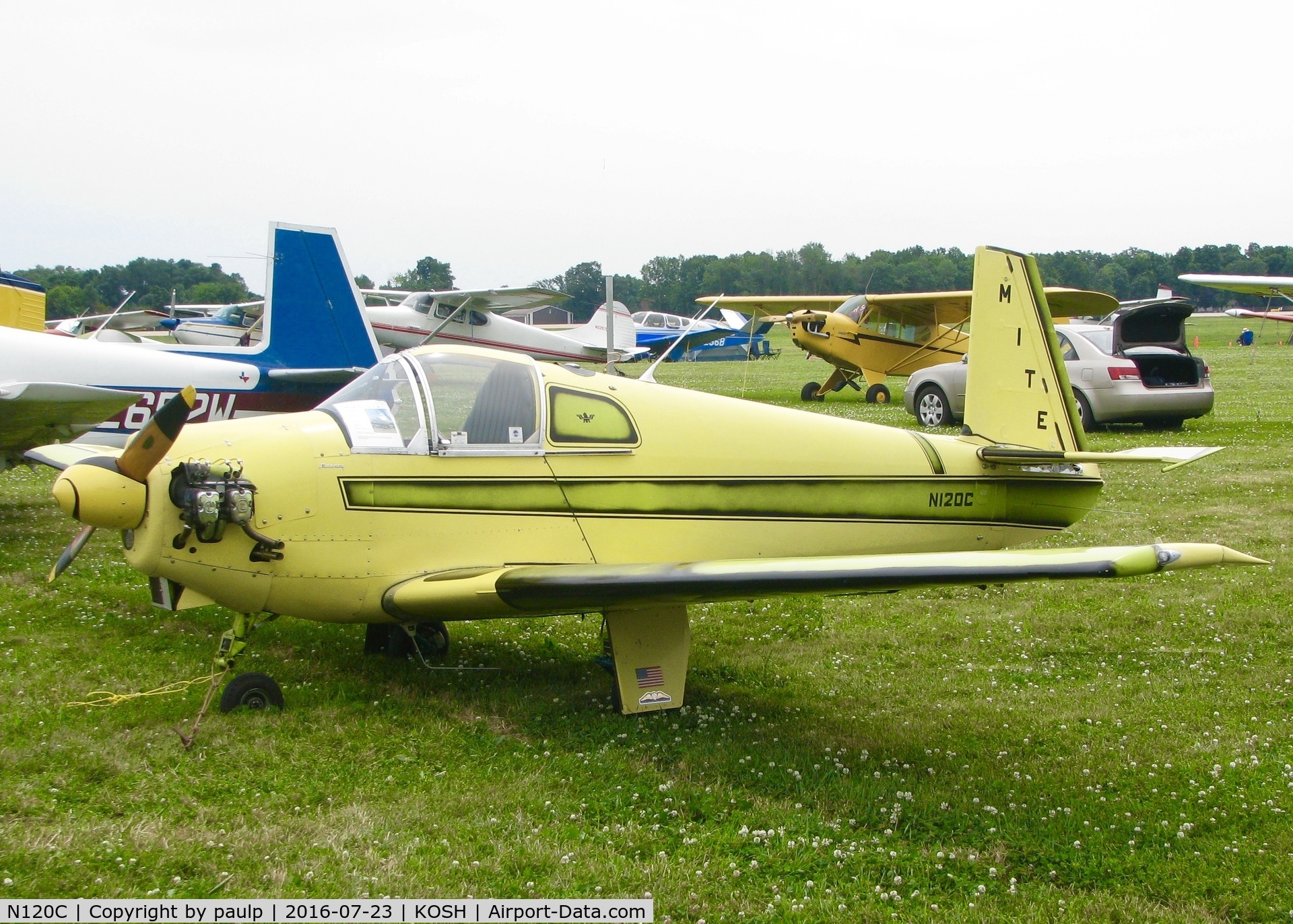 N120C, 1950 Mooney M-18L C/N 81, At AirVenture 2016.