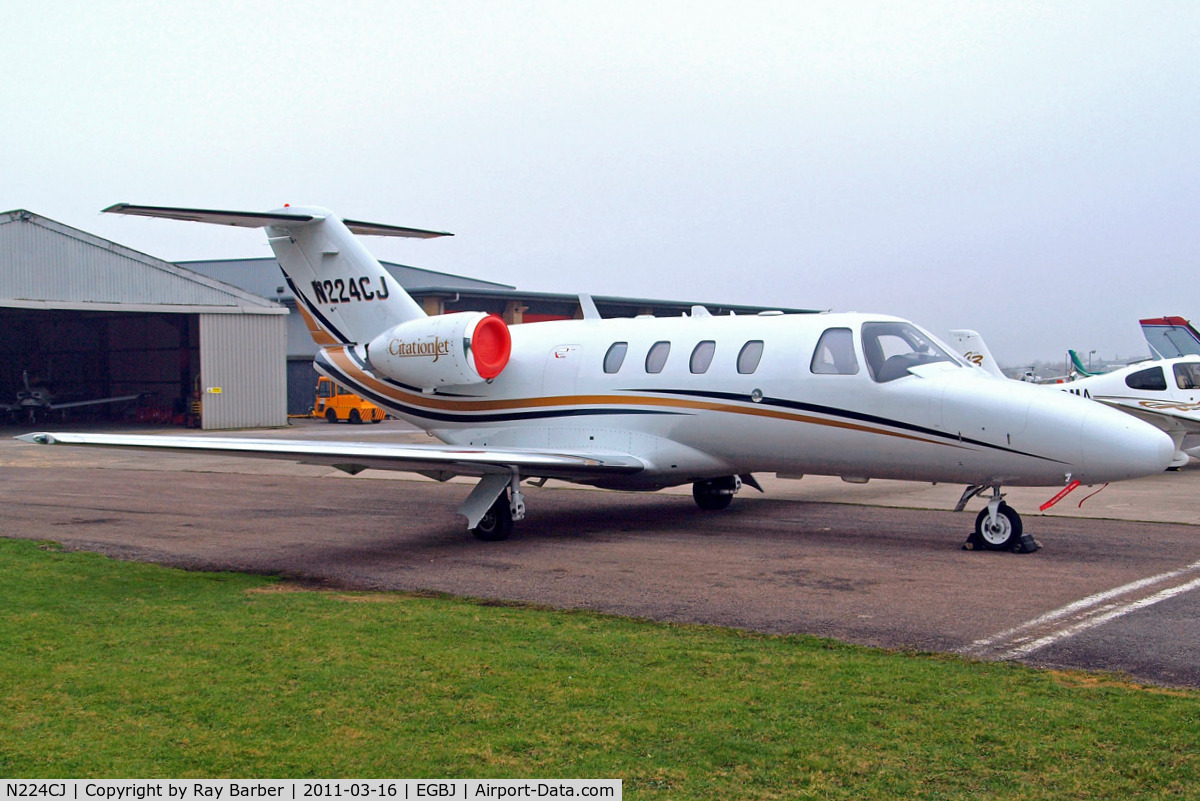 N224CJ, 1997 Cessna 525 CitationJet C/N 525-0224, Cessna CitationJet [525-0224] (Janabeck Aviation Inc) Staverton~G 16/03/2011