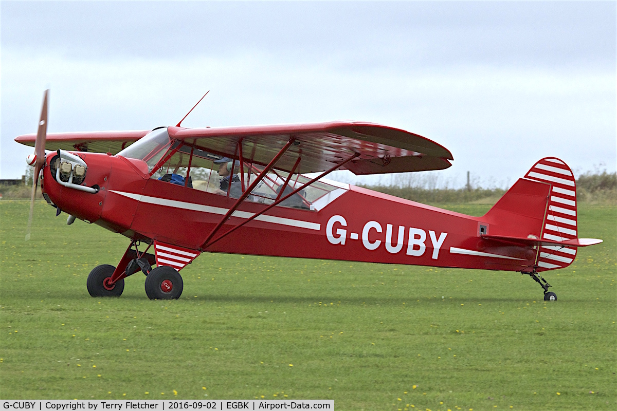 G-CUBY, 1945 Piper J3C-65 Cub Cub C/N 16317, At 2016 LAA Rally at Sywell