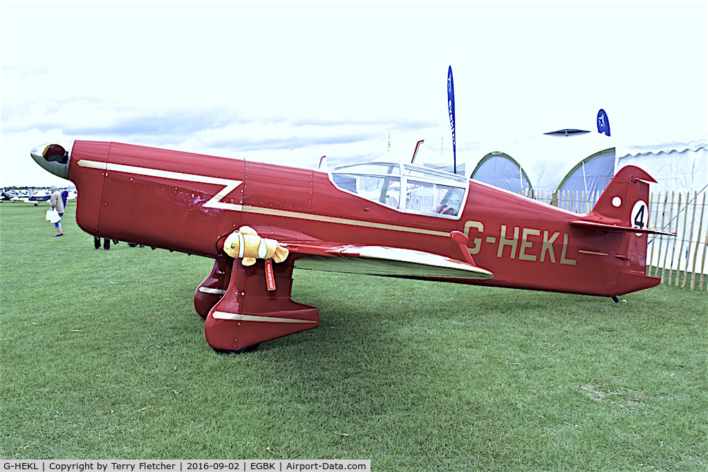 G-HEKL, 2008 Percival Mew Gull replica C/N PFA 013-14759, At 2016 LAA Rally at Sywell