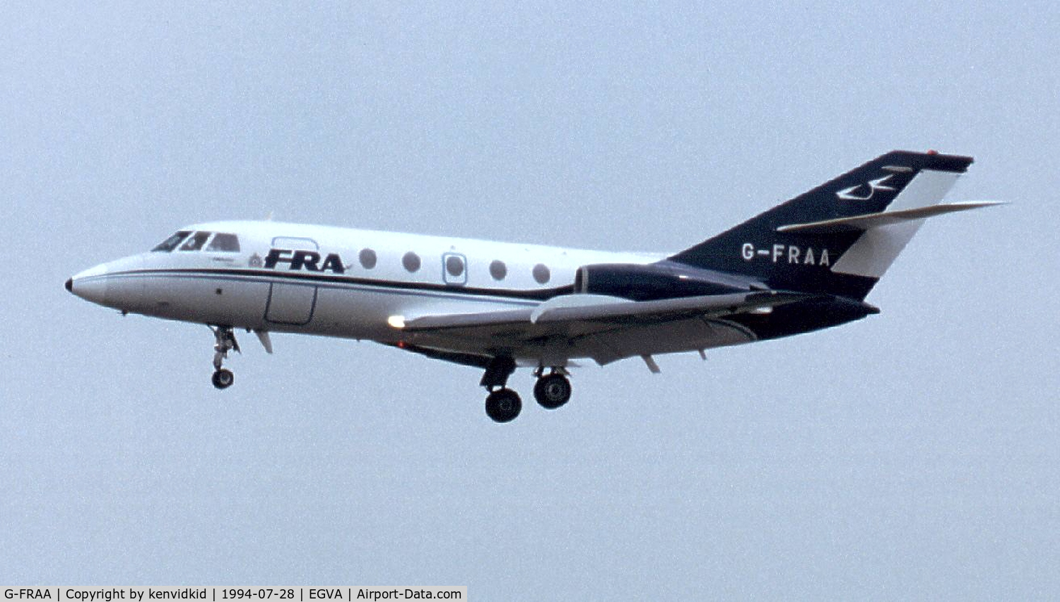 G-FRAA, 1978 Dassault Falcon (Mystere) 20F C/N 385, Flight Refuelling arriving at RIAT.