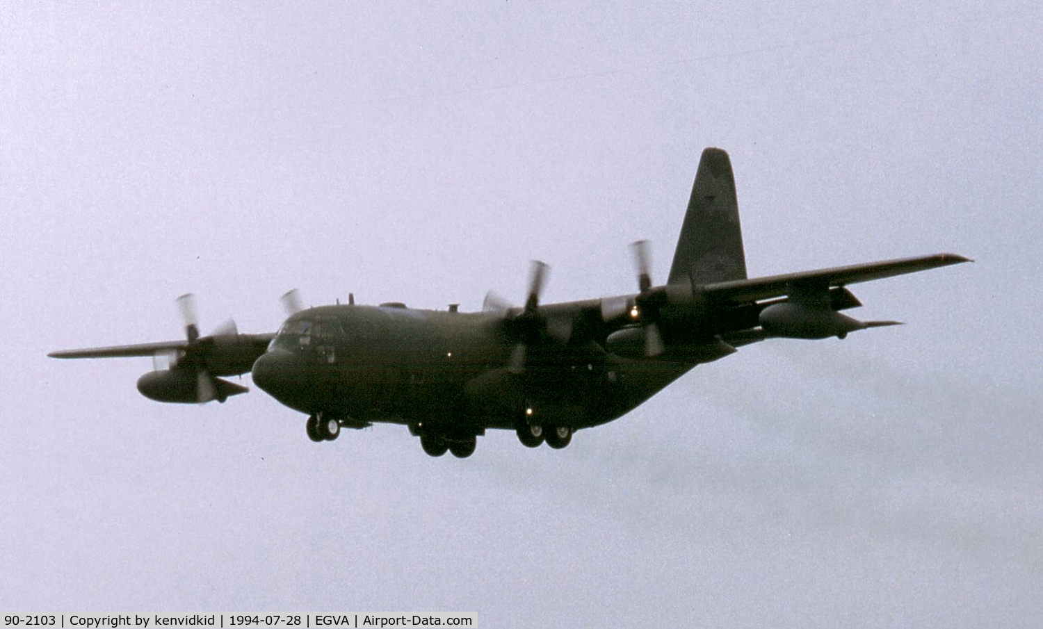 90-2103, 1990 Lockheed C-130H(N) Hercules C/N 382-5294, US Air Force arriving at RIAT, Alaska Air National Guard.