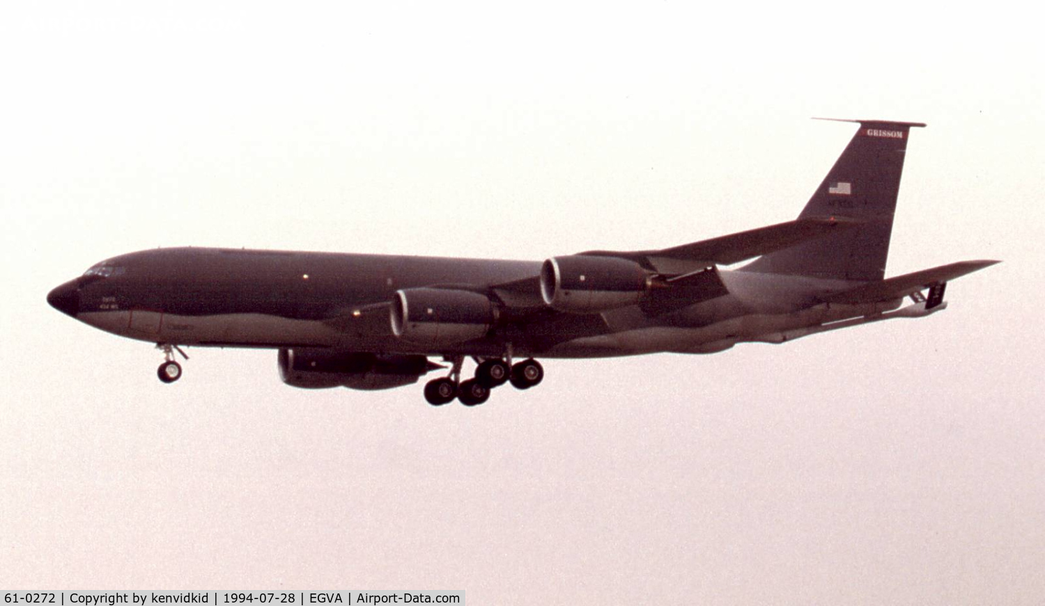 61-0272, 1961 Boeing KC-135R Stratotanker C/N 18179, US Air Force arriving at RIAT, AFRES.