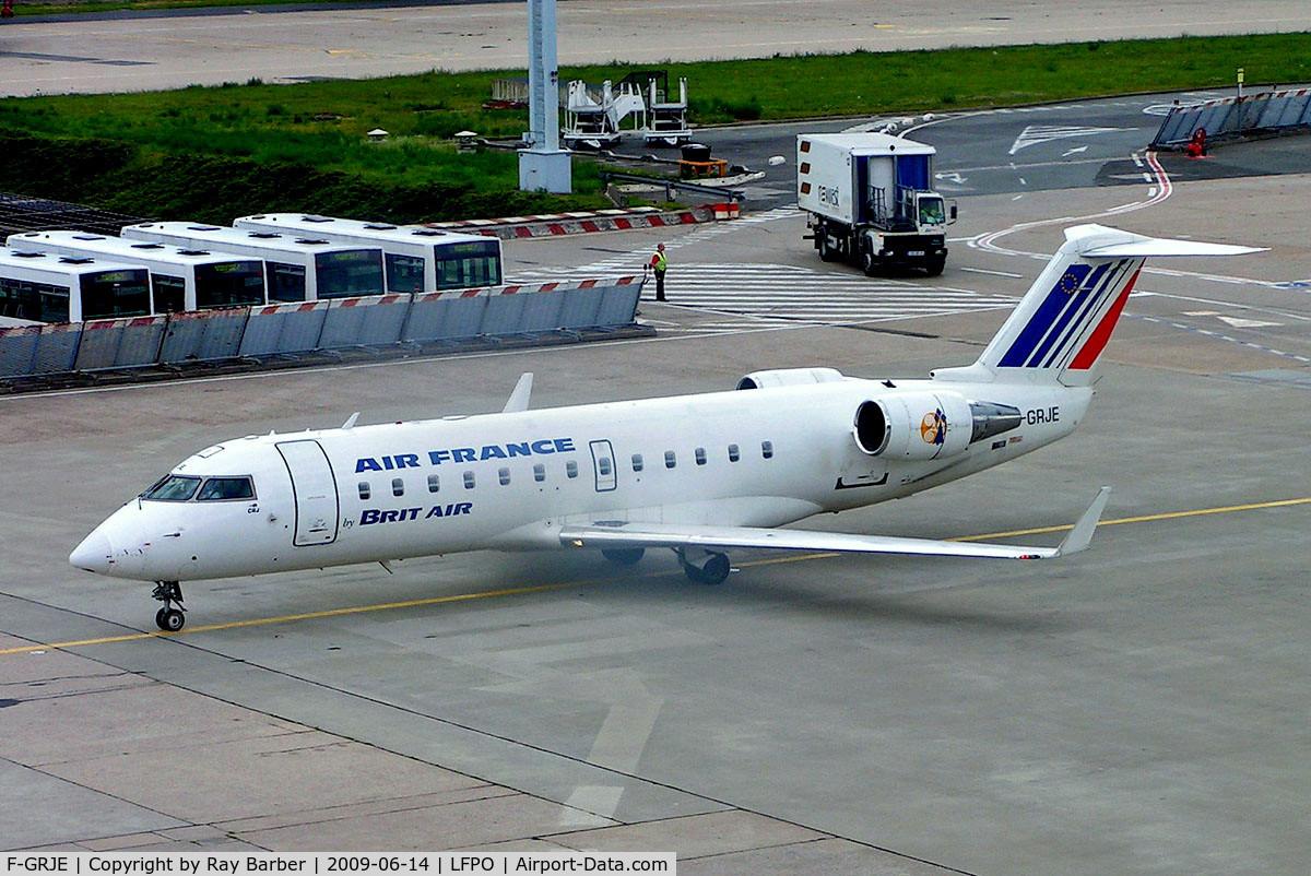 F-GRJE, 1996 Canadair CRJ-100ER (CL-600-2B19) C/N 7106, Canadair CRJ-100ER [7106] (Brit Air/Air France) Paris-Orly~F 14/06/2009