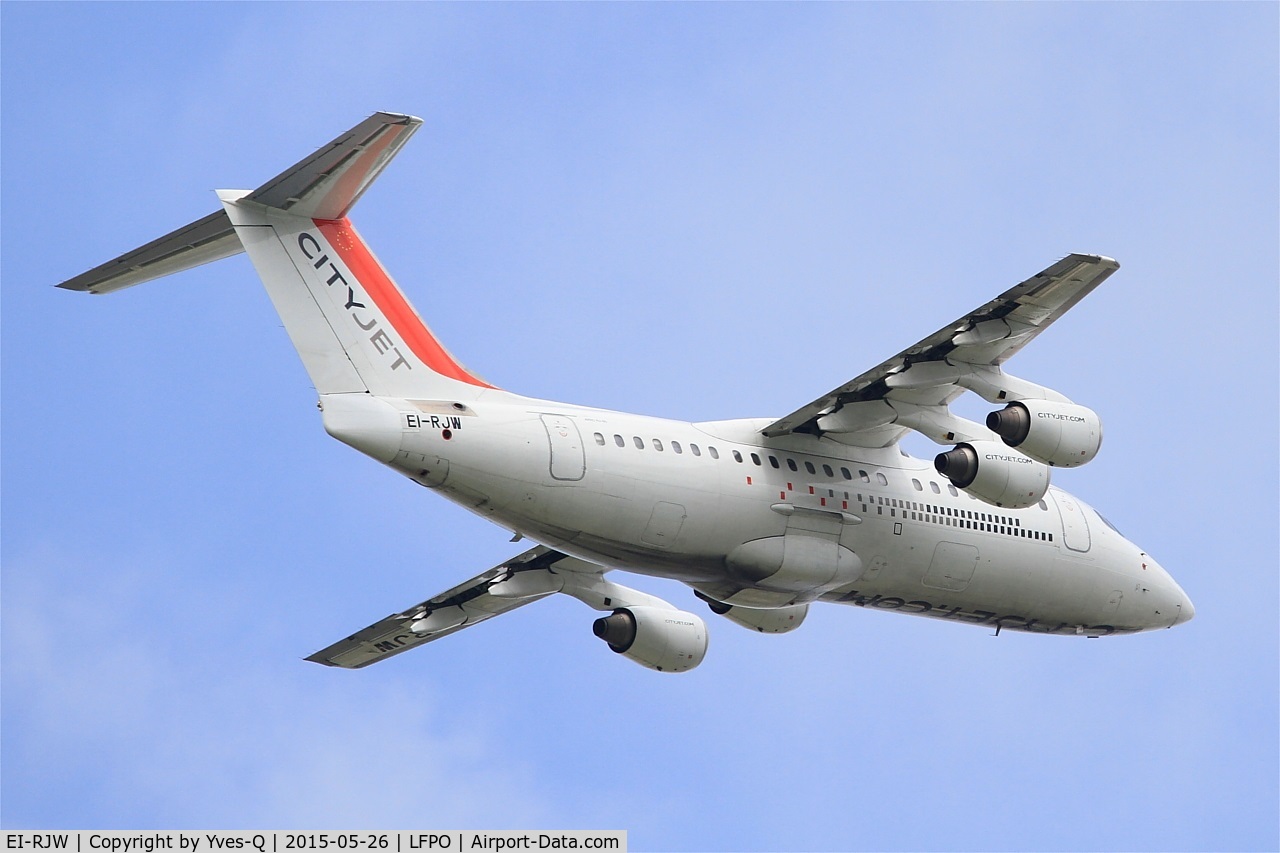 EI-RJW, 2000 British Aerospace Avro 146-RJ85A C/N E2371, British Aerospace RJ85A, Take off rwy 08, Paris-Orly airport (LFPO-ORY)