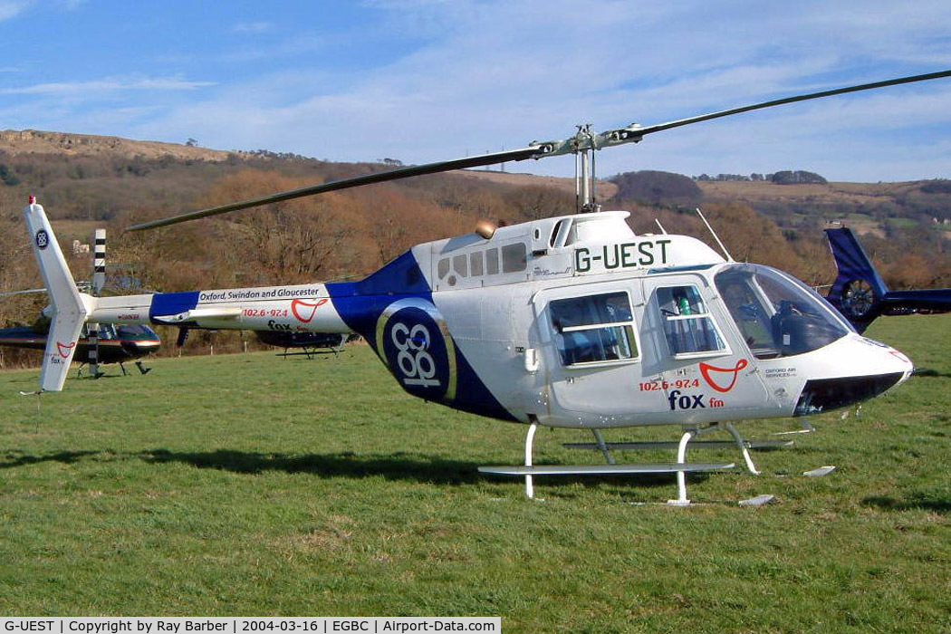 G-UEST, 1974 Bell 206B JetRanger II C/N 1484, Bell 206B Jet Ranger II [1484] Cheltenham Racecourse~G 16/03/2004