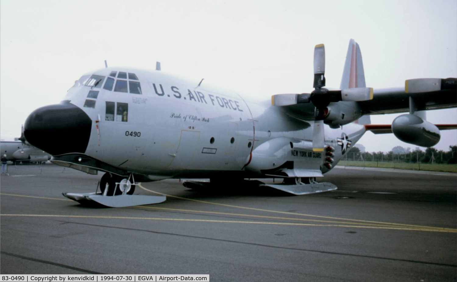 83-0490, 1983 Lockheed LC-130H Hercules C/N 382-5007, US Air Force (New York ANG) on static display at RIAT.