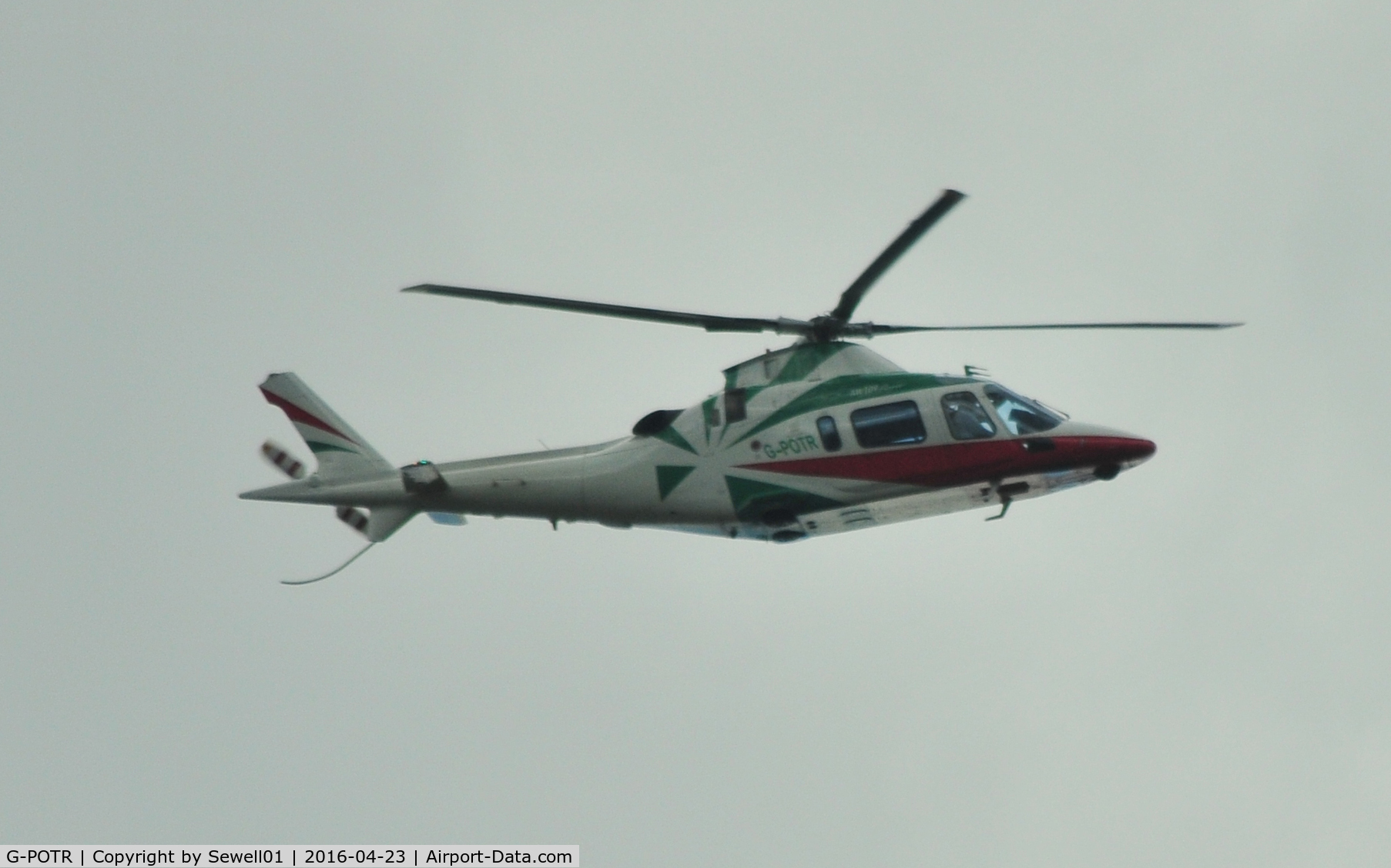 G-POTR, 1999 Agusta A-109E Power C/N 11043, Overhead Walton-on-Thames