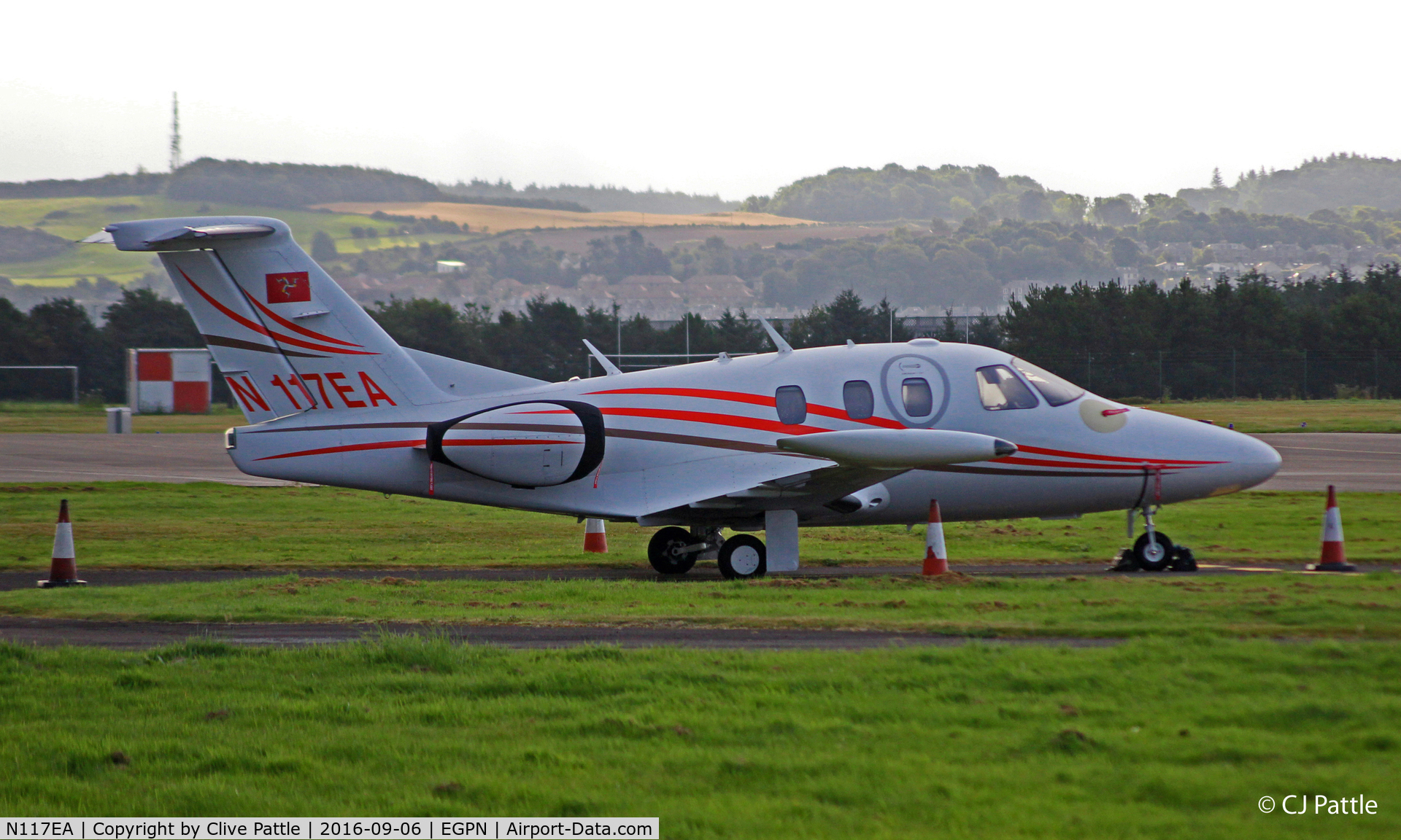 N117EA, 2007 Eclipse Aviation Corp EA500 C/N 000104, Pictured at Dundee EGPN on one of its annual trips