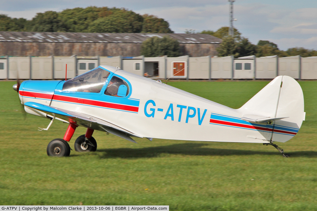 G-ATPV, 1959 Gardan Minicab (JB01 Standard) C/N JB-01, Gardan Minicab (JB01 STANDARD) at The Real Aeroplane Club's Pre-Hibernation Fly-In, Breighton Airfield, October 2013.