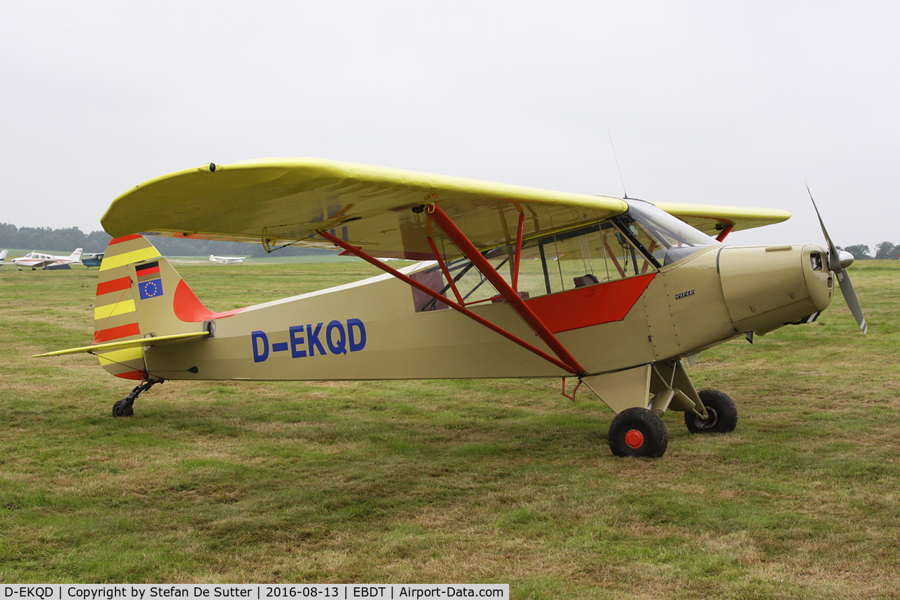 D-EKQD, 1951 Piper L-18C Super Cub (PA-18-95) C/N 18-1508, Oldtimer Fly In 2016.