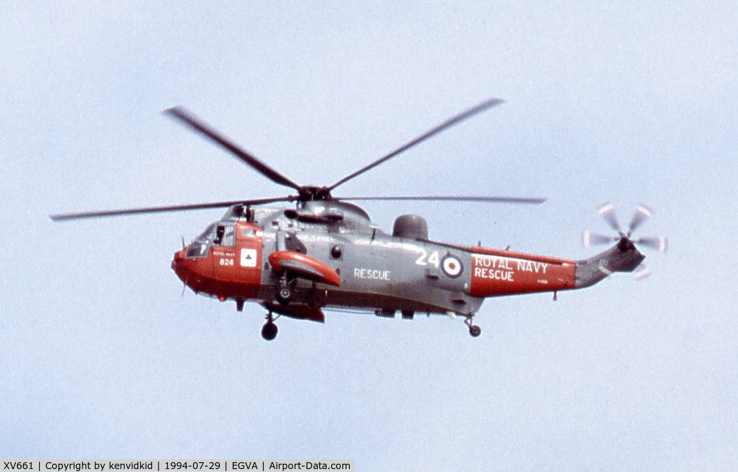 XV661, 1970 Westland Sea King HU.5 C/N WA649, Royal Navy arriving at RIAT.