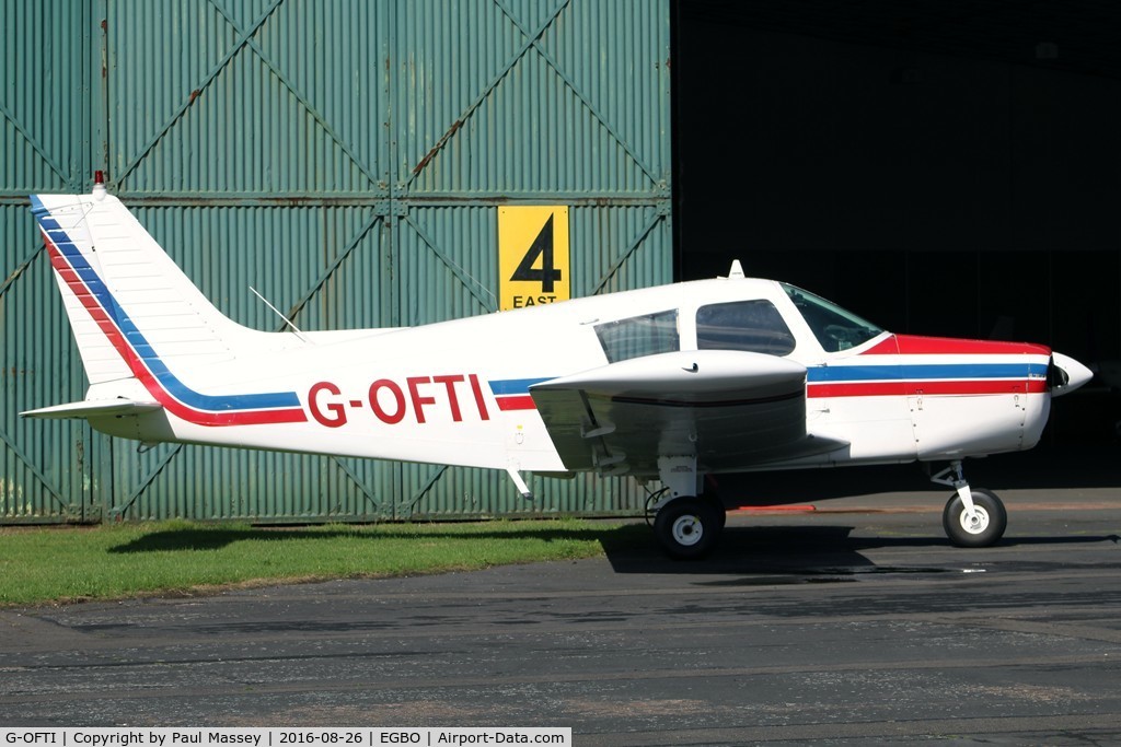 G-OFTI, 1972 Piper PA-28-140 Cherokee C/N 28-7325201, Resident aircraft.EX:-G-BRKU,N15926.