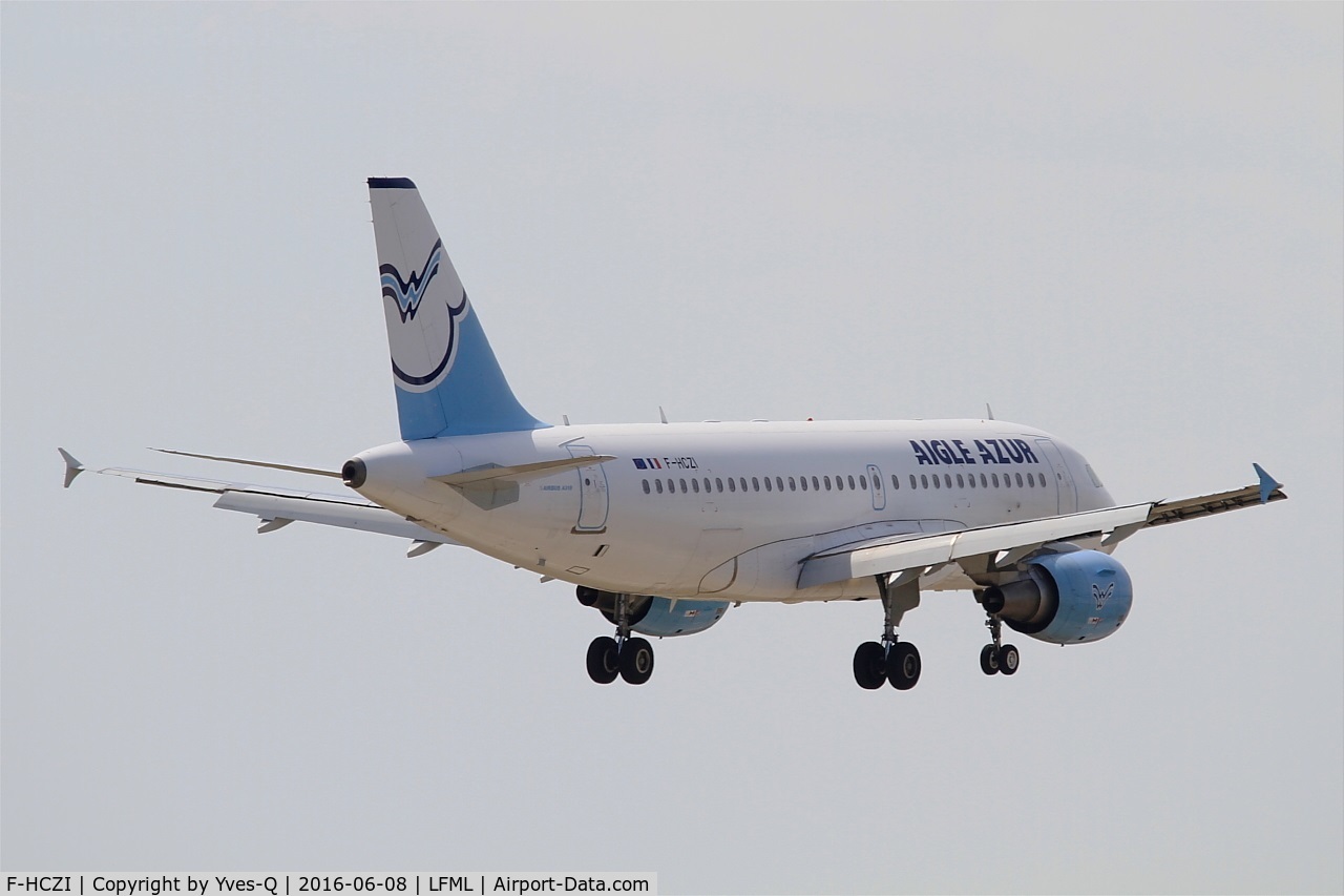 F-HCZI, 2010 Airbus A319-112 C/N 4268, Airbus A319-112, On final rwy 31R, Marseille-Provence Airport (LFML-MRS)