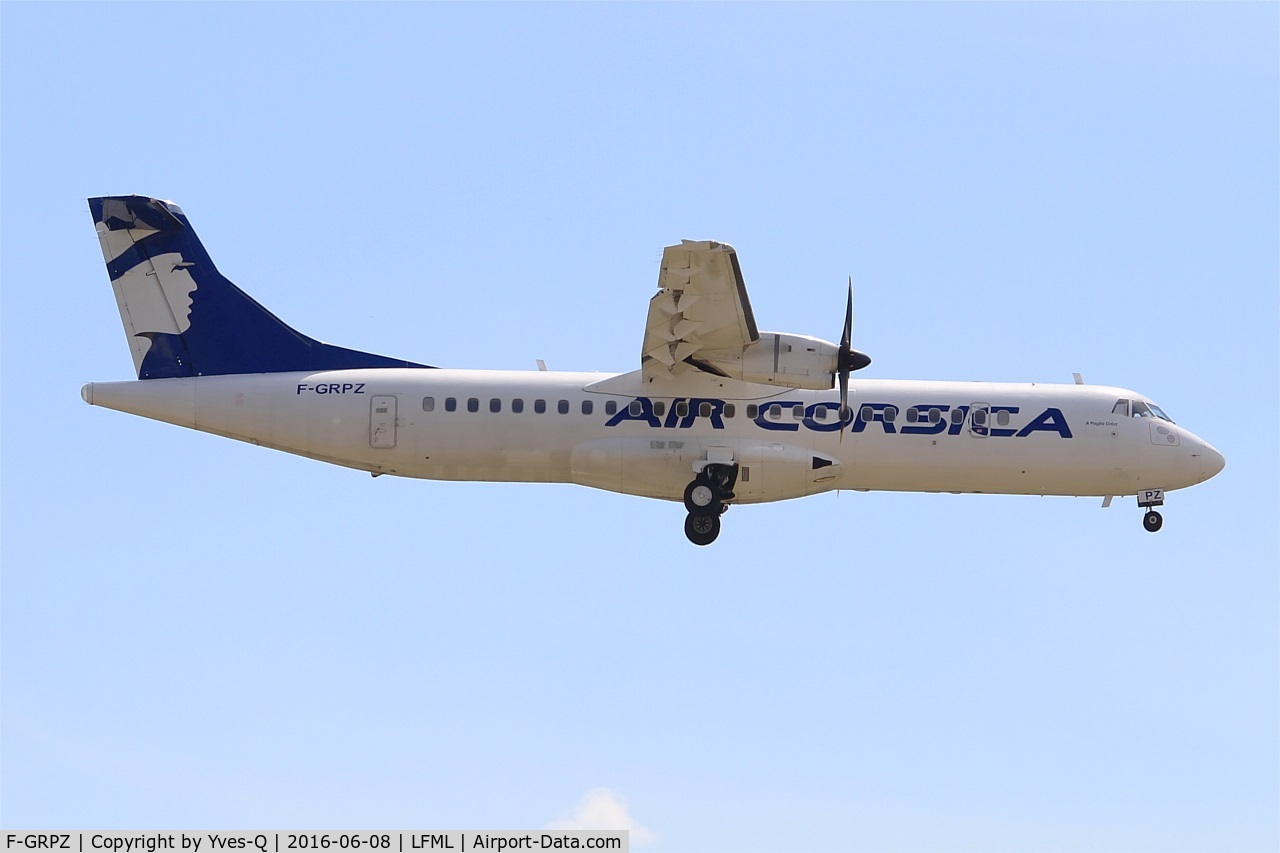 F-GRPZ, 2007 ATR 72-212A C/N 745, ATR 72-212A, On final rwy 31R, Marseille-Provence Airport (LFML-MRS)