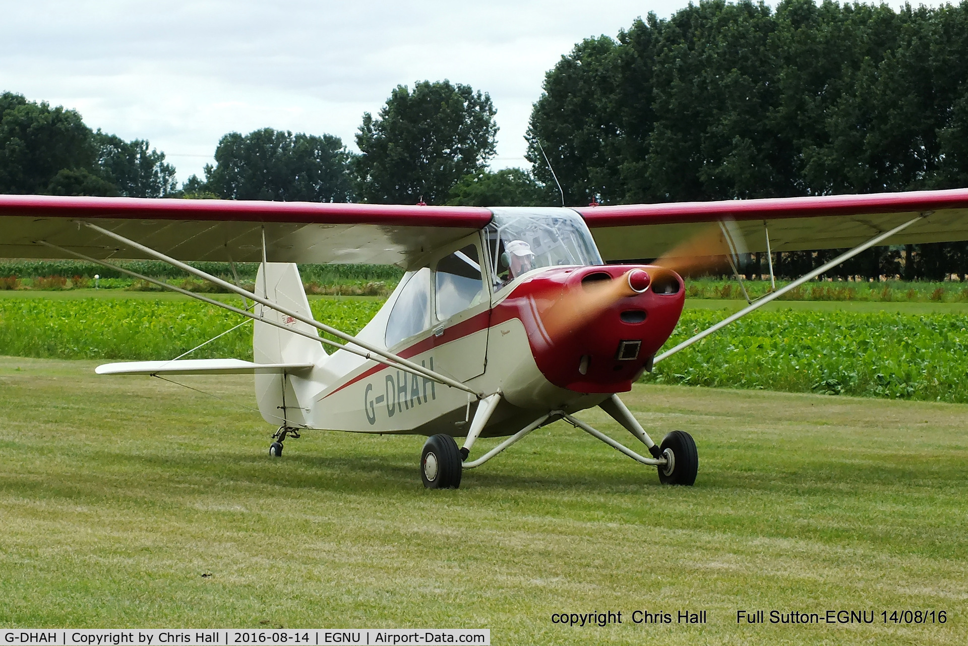 G-DHAH, 1946 Aeronca 7AC Champion C/N 7AC-4185, at the LAA Vale of York Strut fly-in, Full Sutton