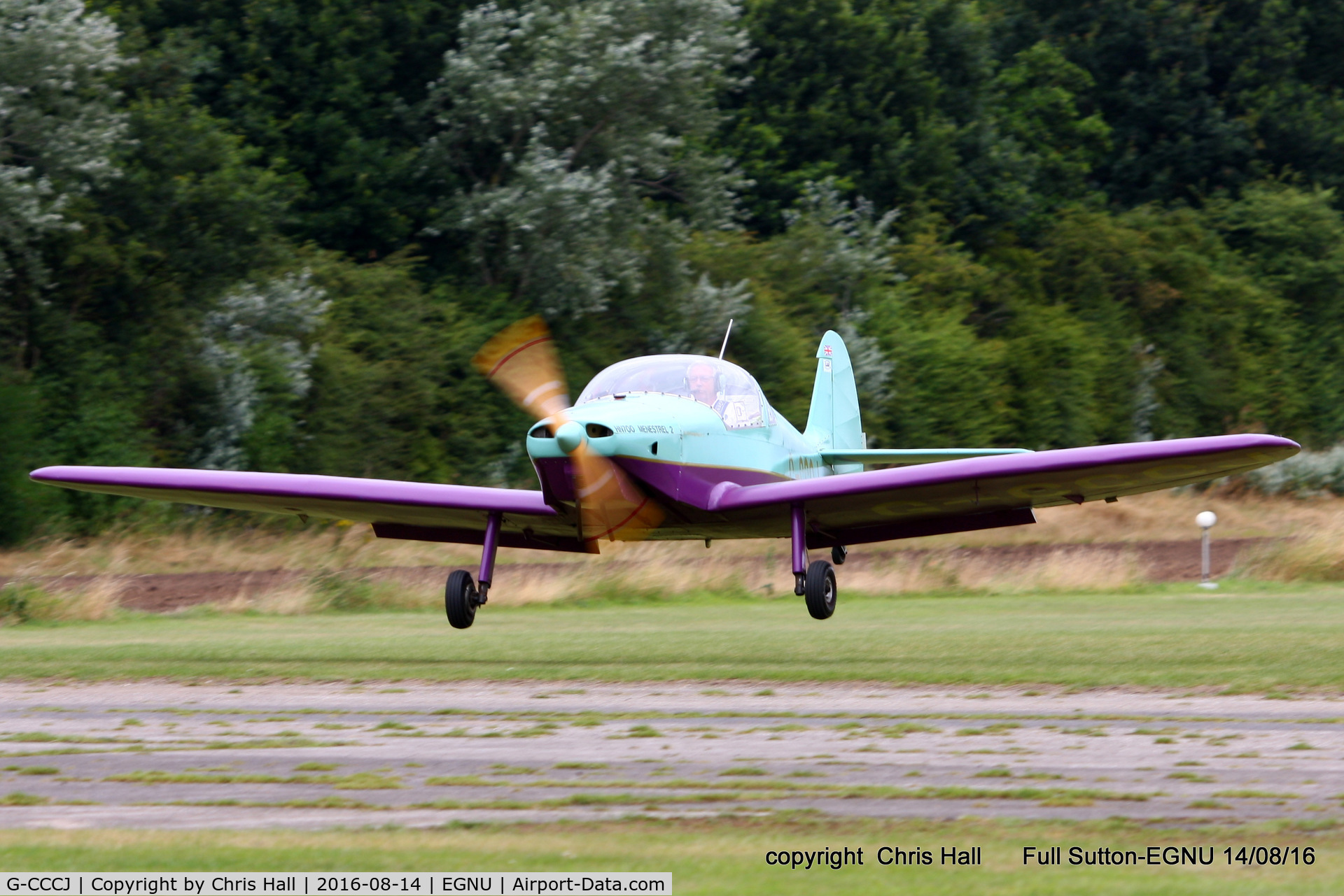 G-CCCJ, 2003 Nicollier HN-700 Menestrel II C/N PFA 217-13707, at the LAA Vale of York Strut fly-in, Full Sutton