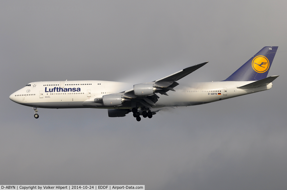 D-ABYN, 2014 Boeing 747-830 C/N 37838, at fra