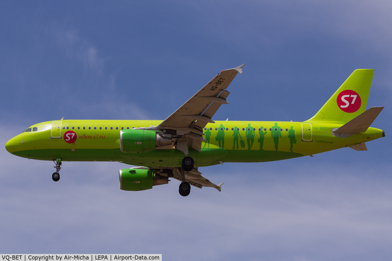 VQ-BET, 2009 Airbus A320-214 C/N 4150, S7 Airlines