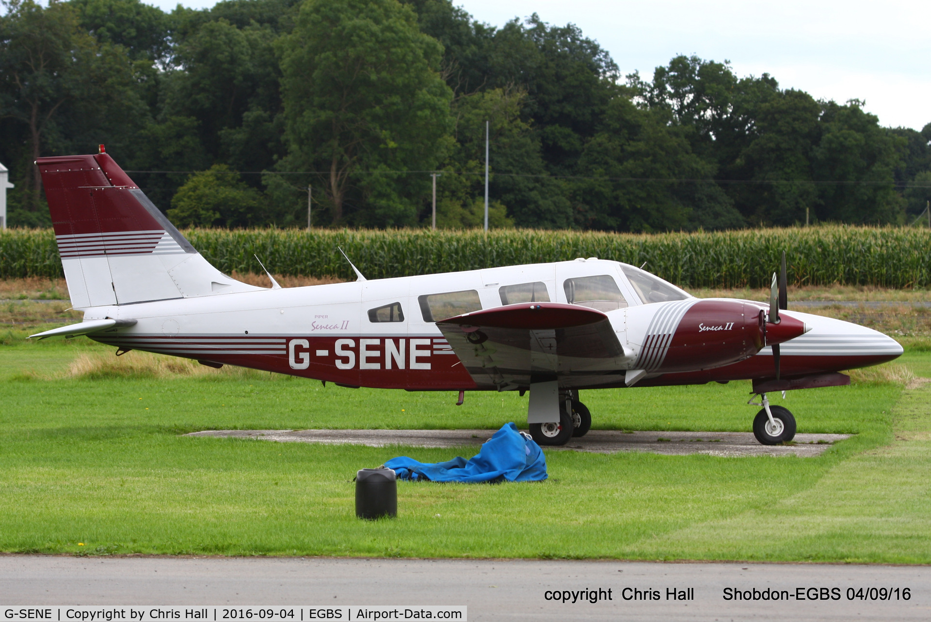 G-SENE, 1980 Piper PA-34-200T Seneca II C/N 34-8170069, at Shobdon