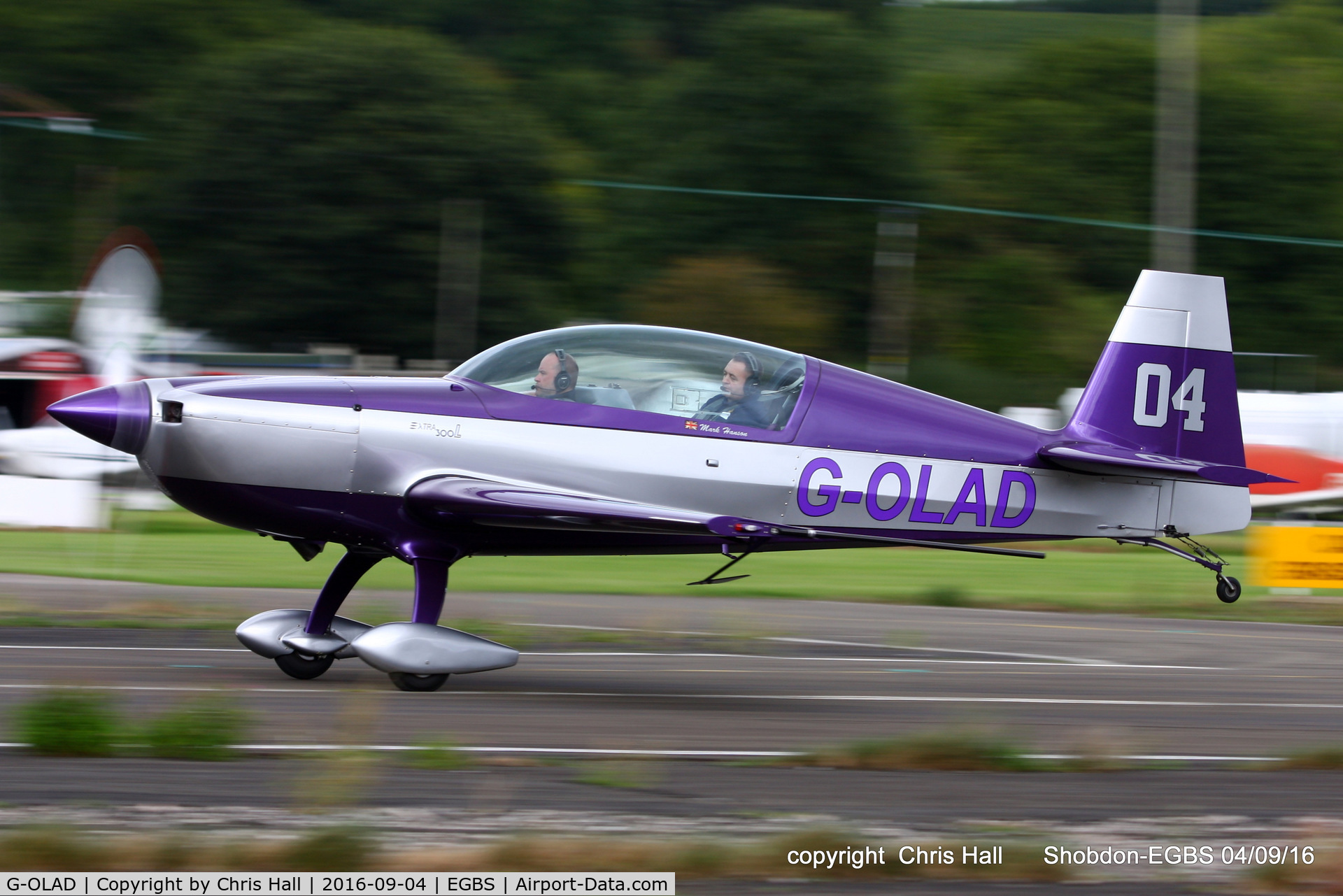 G-OLAD, 2007 Extra EA-300L C/N 1270, Royal Aero Club RRRA air race at Shobdon