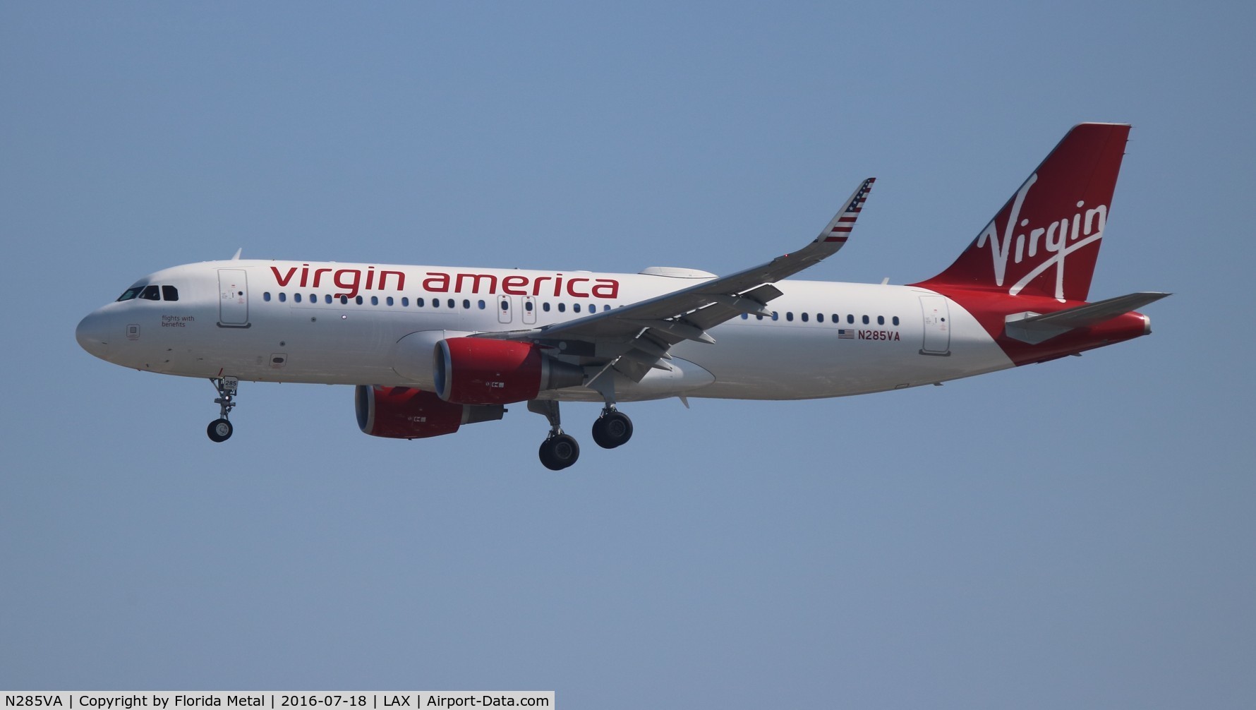 N285VA, 2015 Airbus A320-214 C/N 6889, Virgin America