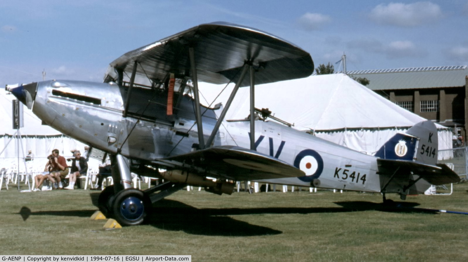 G-AENP, 1935 Hawker Hind C/N 41H/81902, At the 1994 Flying Legends Air Show.