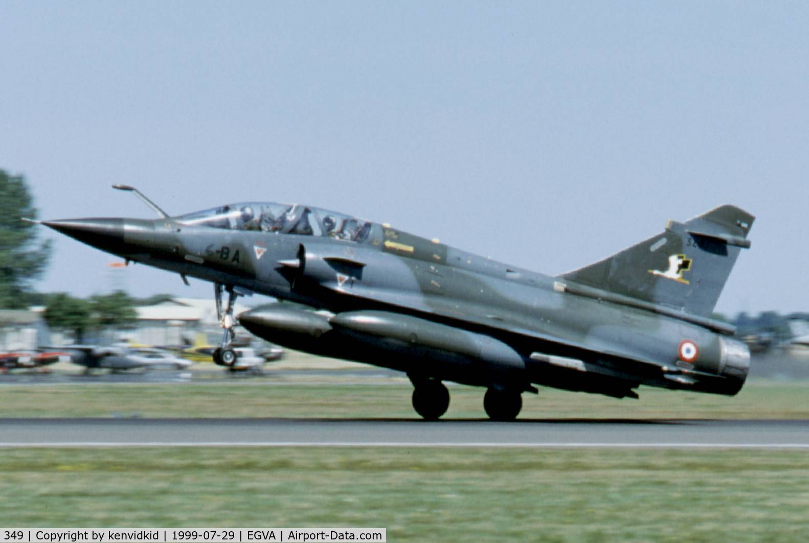 349, Dassault Mirage 2000N C/N 306, Arriving at the 1999 RIAT.