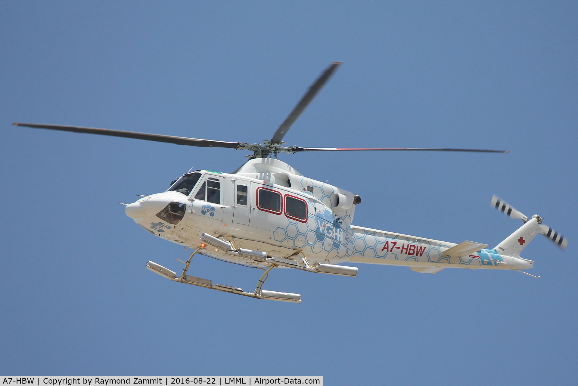 A7-HBW, Bell 412EP C/N 36046, Bell412EP A7-HBW Gulf Helicopters started operating medical transits between Malta and Gozo.