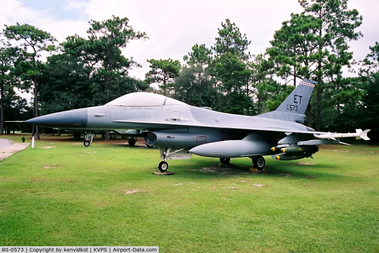 80-0573, General Dynamics F-16A Fighting Falcon C/N 61-294, At the Eglin Memorial Air Park.