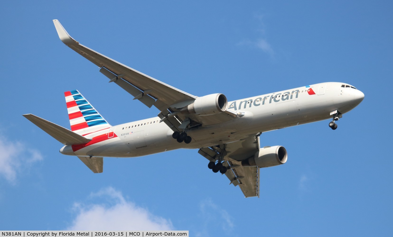 N381AN, 1993 Boeing 767-323 C/N 25450, American