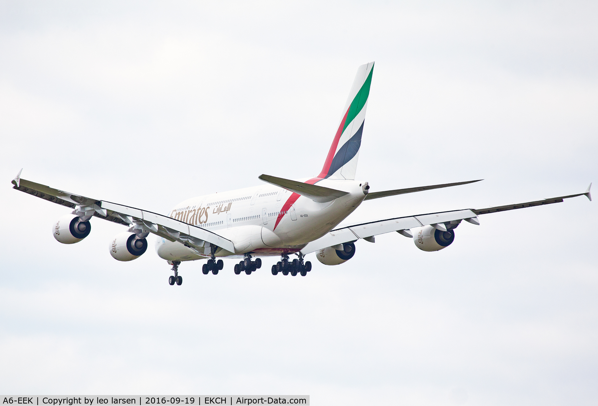 A6-EEK, 2013 Airbus A380-861 C/N 132, Copenhagen 19.9.16