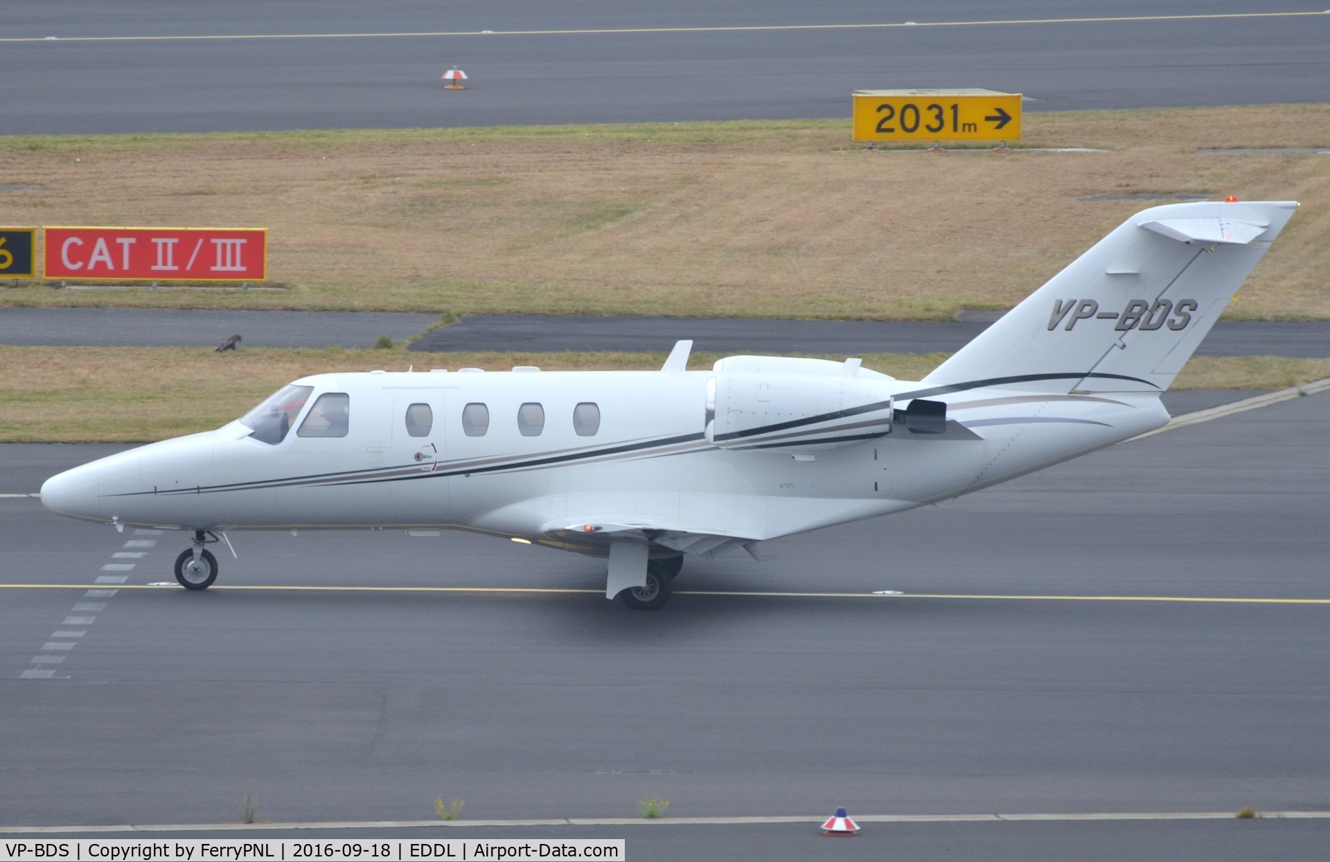 VP-BDS, Cessna 525 CitationJet C/N 525-0180, Ekron Ltd Citationjet arrived in DUS