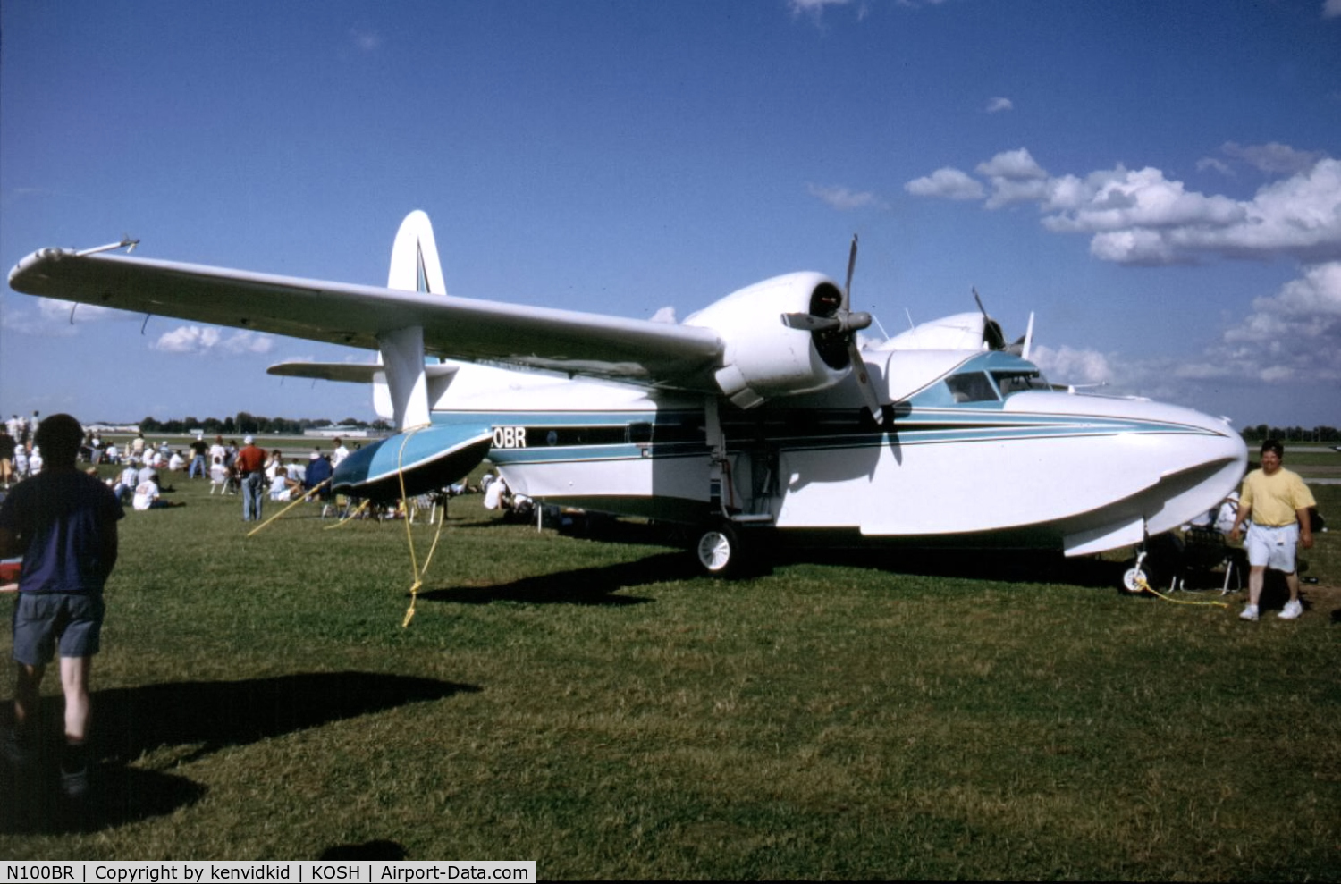 N100BR, 1948 Grumman G-73 Mallard C/N J-35, At Air Adventure 1993 Oshkosh.