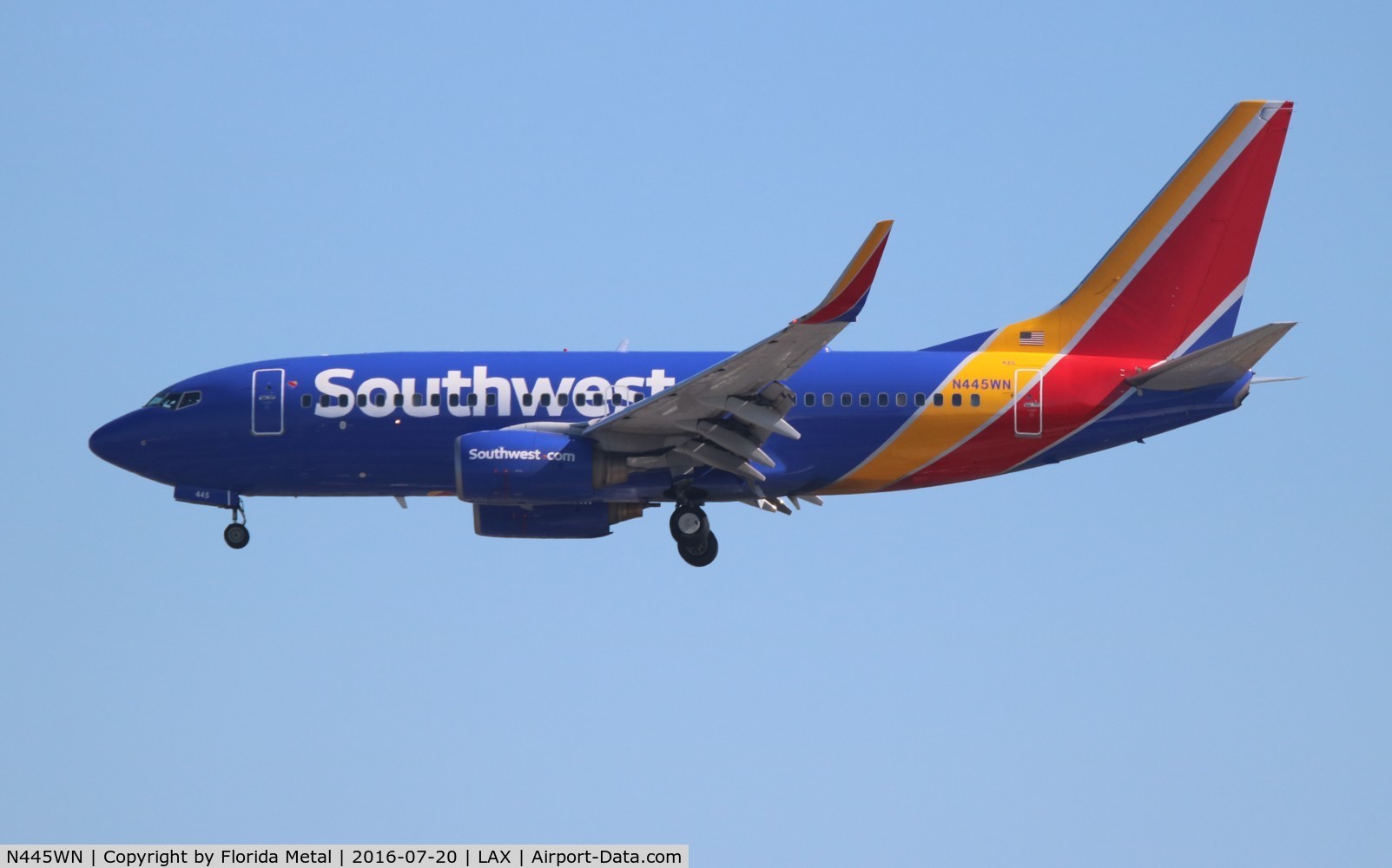 N445WN, 2003 Boeing 737-7H4 C/N 29841, Southwest