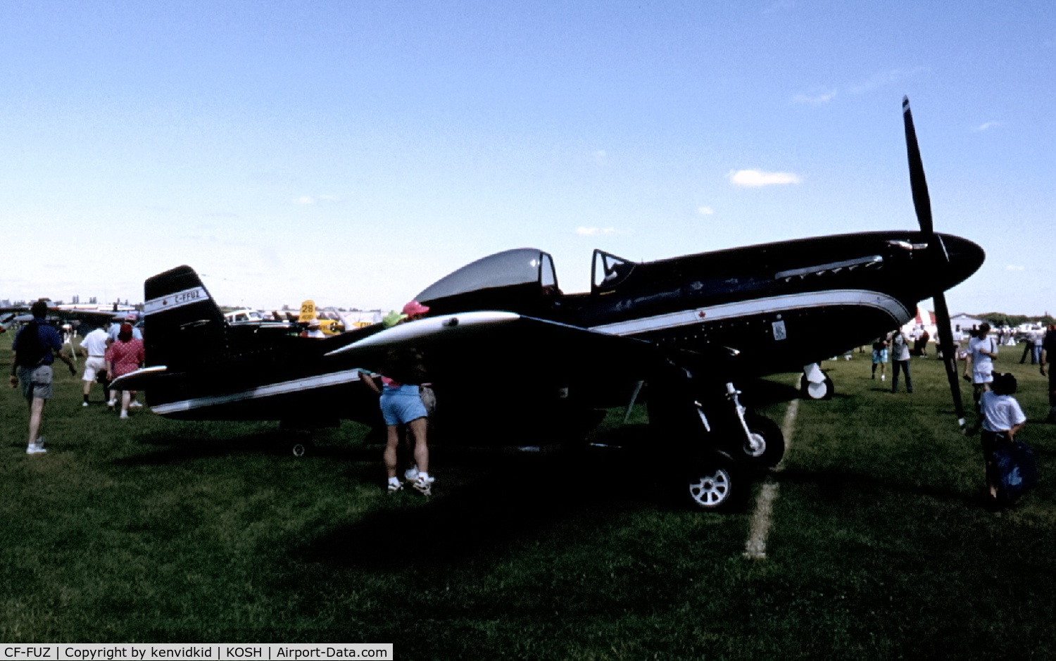 CF-FUZ, 1944 North American P-51D Mustang C/N 122-31615 (44-63889), At Air Adventure 1993 Oshkosh.