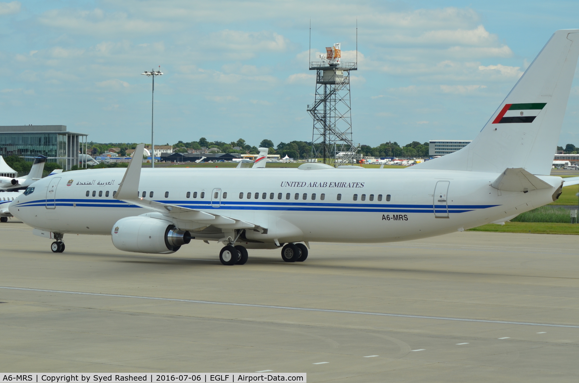 A6-MRS, 2006 Boeing 737-8E0 BBJ2 C/N 35238, UAE B738 taxing for departure