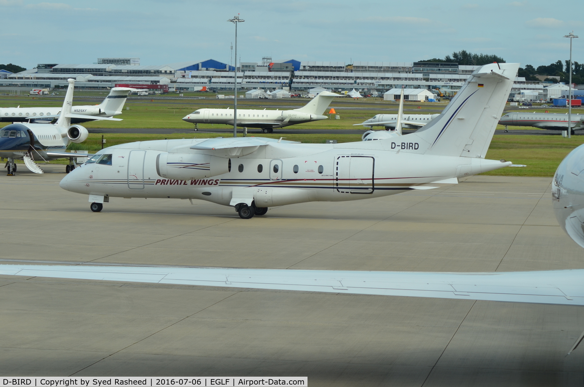 D-BIRD, 2001 Dornier Do328-310Jet C/N 3180, Dornier arrival at EGLF