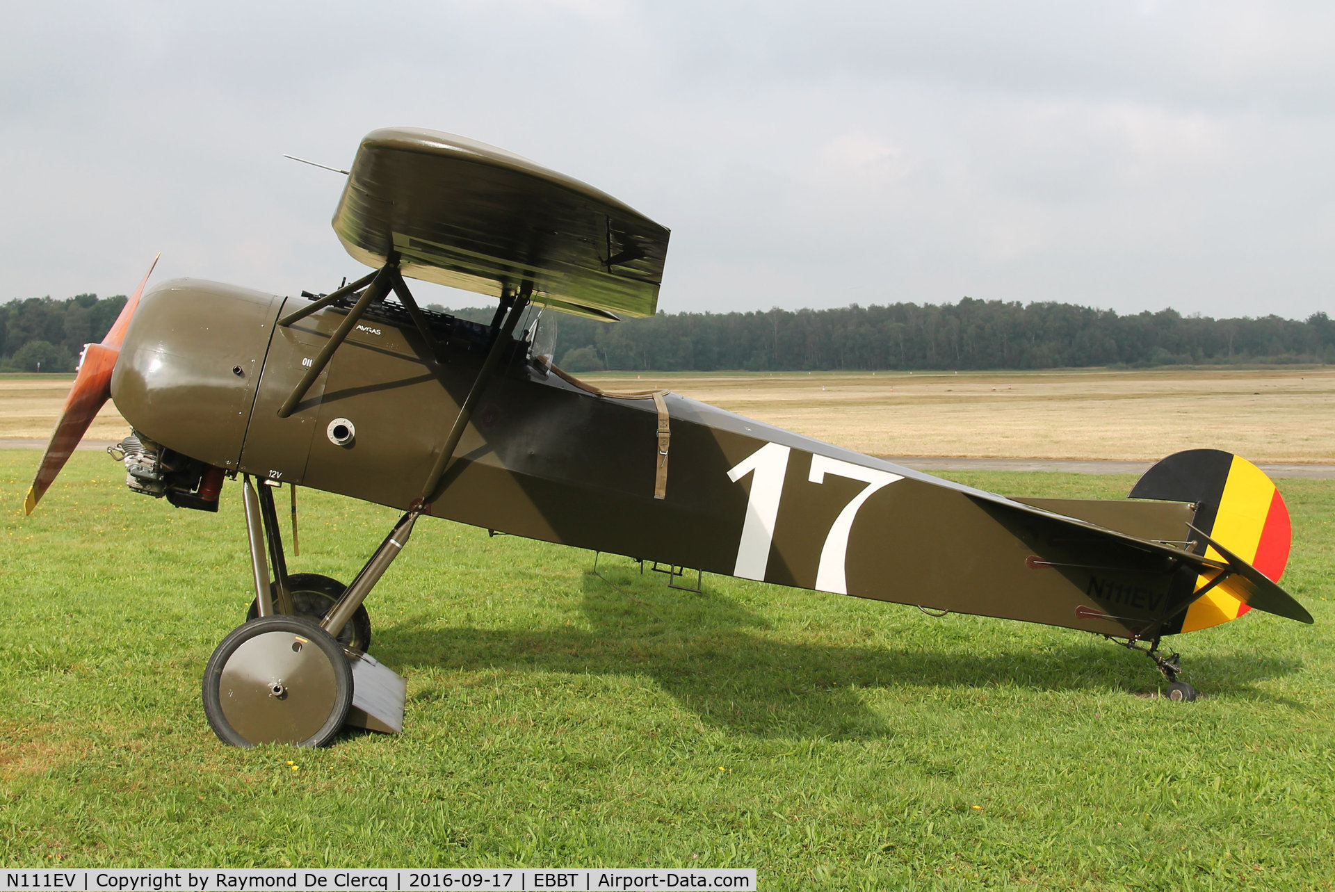 N111EV, 1986 Fokker D-VIII Replica C/N A-2, Flying Festival at Brasschaat.