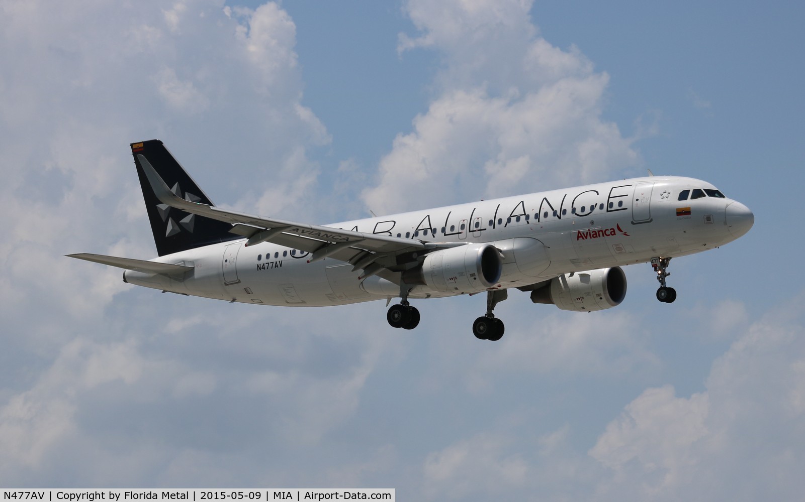 N477AV, 2013 Airbus A320-214 C/N 5477, Avianca