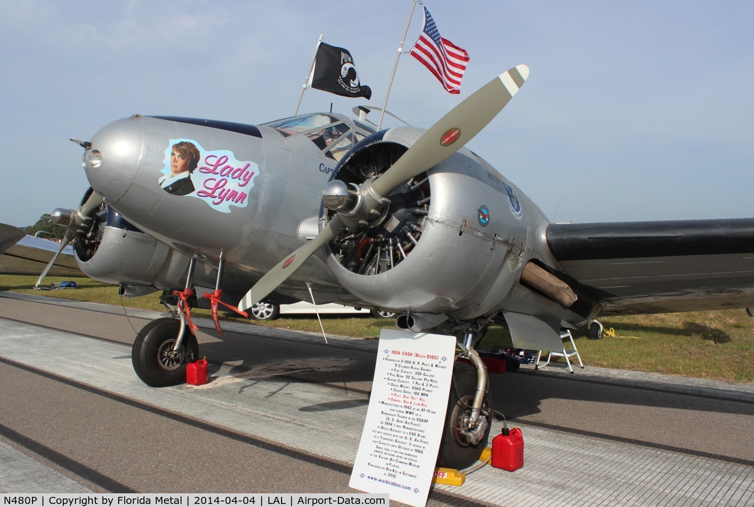 N480P, 1952 Beech C-45H Expeditor C/N AF-815 (52-10885), C-45H